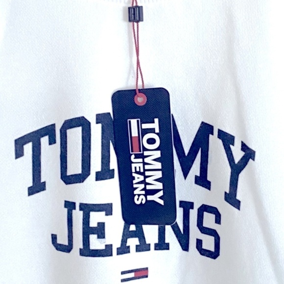 TOMMY JEANS Logo Crewneck Sweatshirt Women’s X-LARGE White NWT - Picture 3 of 10
